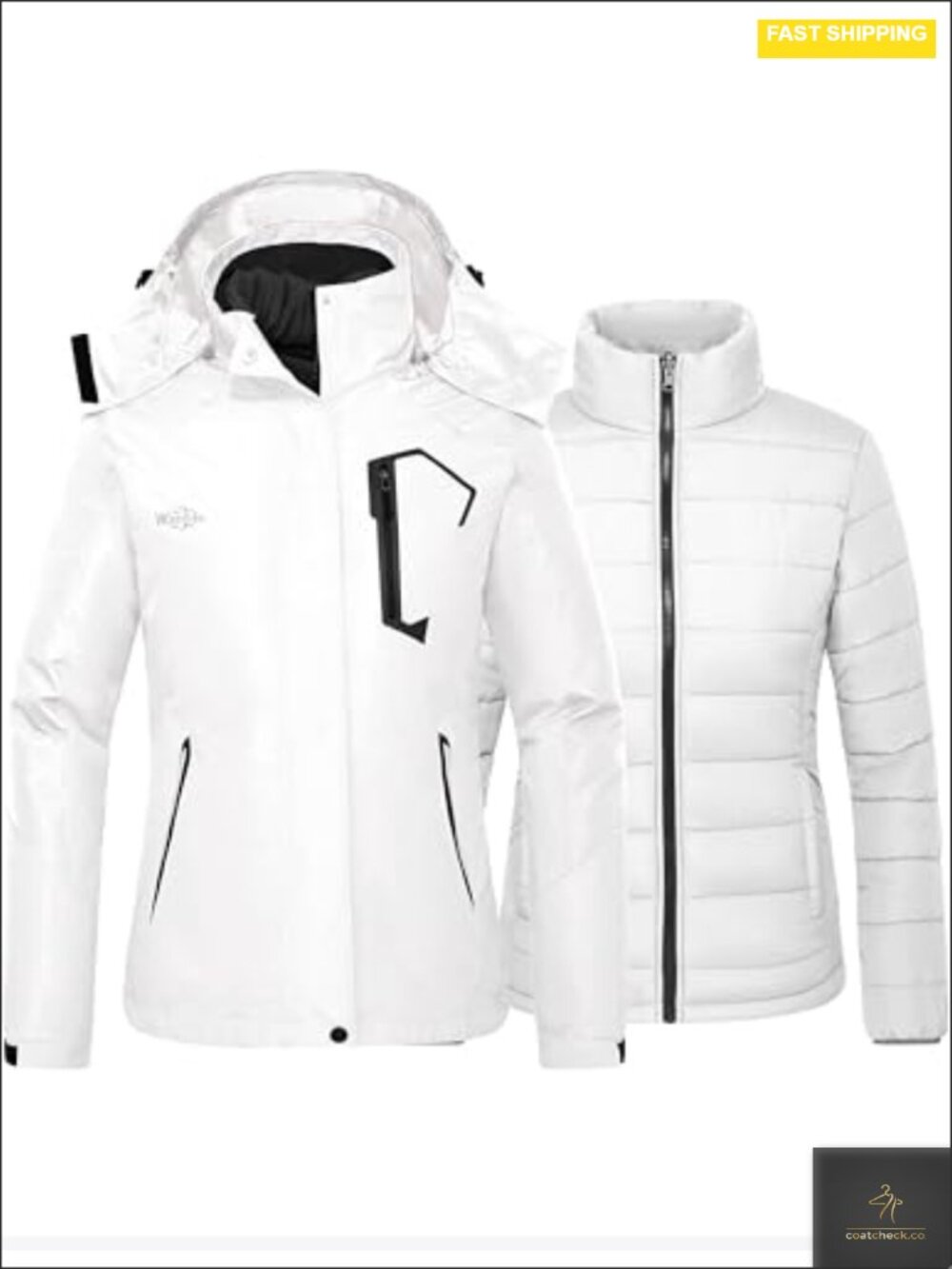 Women's 3-in-1 Ski Jacket Waterproof Winter Snowboard Coat
